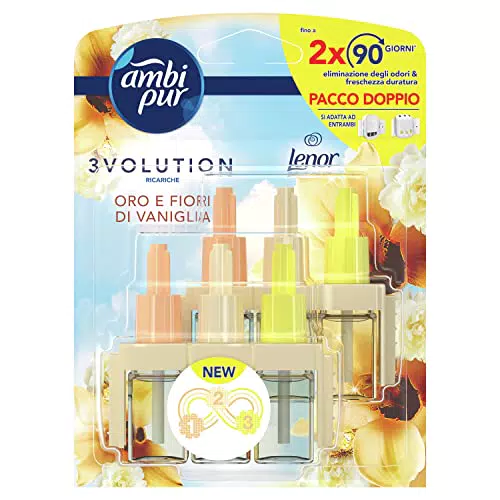 Ambi Pur 3Volution Profumatore per Ambienti, 2 Ricariche per Diffurore Elettrico