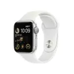 Apple Watch SE Smartwatch con cassa in alluminio color argento con Cinturino Sport bianco - Regular. Fitness tracker