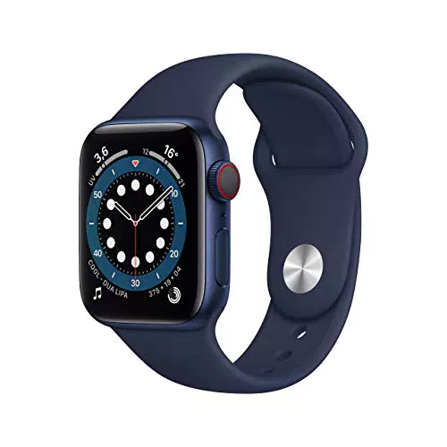 Apple Watch Series 6 Cassa in alluminio azzurro con Cinturino Sport