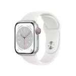 Apple Watch Series 8 Smartwatch con cassa in alluminio color argento con Cinturino Sport bianco - Regular. Fitness tracker
