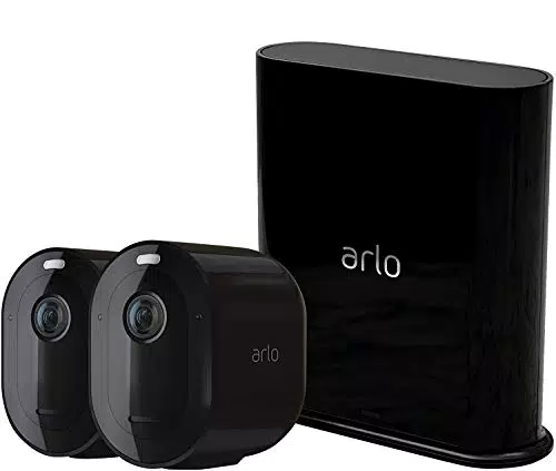 Arlo Pro3, 2 Telecamere di videosorveglianza wi-fi 2K HDR, con faro e allarme, Visione Notturna a Colori