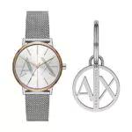 Armani Exchange Orologio da donna a tre sfere in acciaio