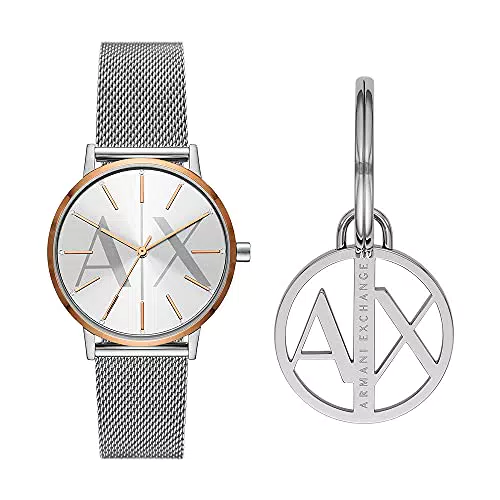 Armani Exchange Orologio da donna a tre sfere in acciaio