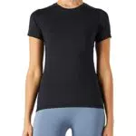 AURIQUE Top Sportivo Donna, Nero, 46