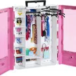 Barbie Armadio Fashionistas Rosa con Accessori, Bambola non Inclusa