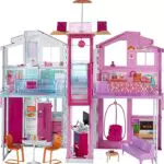 Barbie - La Casa a 3 piani, playset con ascensore e altalena