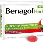 Benagol Herbal Gusto Menta e Ciliegia, Integratore Alimentare, 24+24 Pastiglie