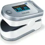 Beurer PO 60 Saturimetro Bluetooth a Lettura Istantanea con Visualizzazione Grafica del Battito Cardiaco e 100 Posizioni di Memoria