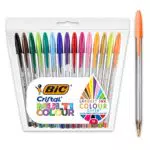 BIC Cristal Multicolour, Penne a Sfera Colorate, Punta Larga 1.6mm