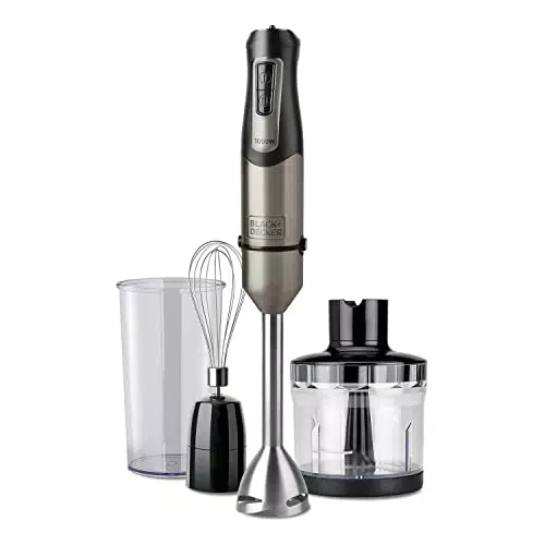 Black+Decker Bxhba1000e Frullatore a Immersione, 1000 W