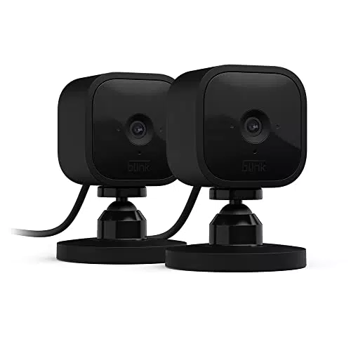 Blink Mini - 2 Videocamere di sicurezza intelligente per interni, nero