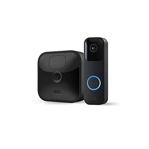 Blink Outdoor, telecamera di sicurezza in HD + Blink Video Doorbell nero