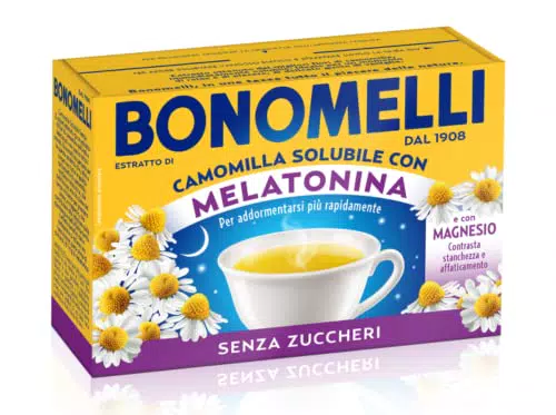 Bonomelli Camomilla Solubile con Melatonina e Magnesio 16 Bustine