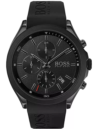 Boss Orologio con Cronografo al Quarzo da Uomo con Cinturino in Silicone Nero - 1513720