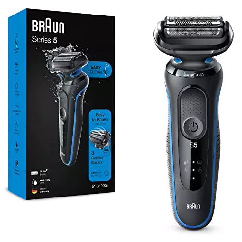Braun Series 5 Rasoio Elettrico Barba, EasyClean, Wet&Dry