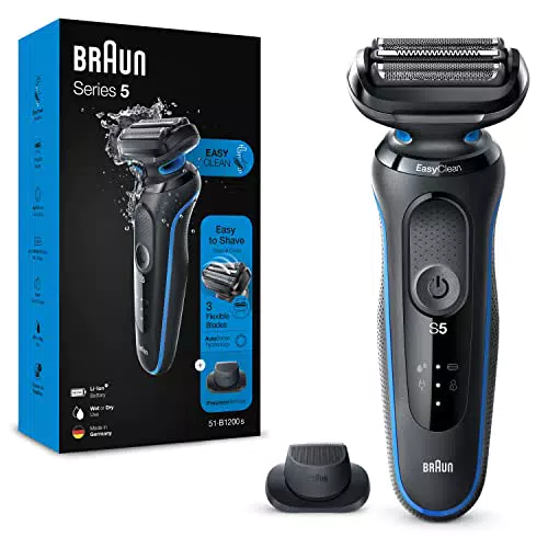 Braun Series 5 Rasoio Elettrico Barba, Rifinitore Di Precisione EasyClick