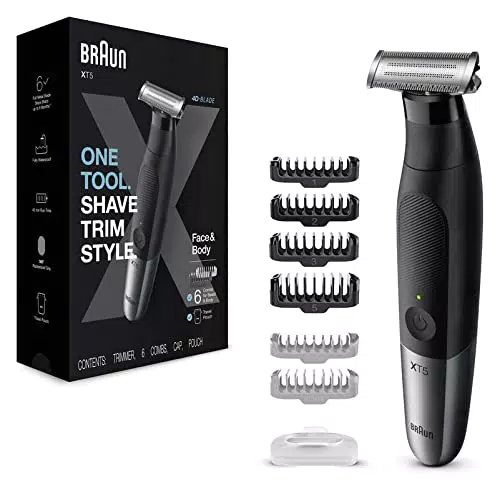 Braun Series XT5, Rasoio Elettrico Barba Con Rifinitore per Depilazione Uomo