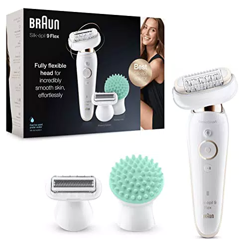 Braun Silk-épil 9 Flex Depilatore Donna, Epilatore Elettrico Donna con Accessorio Massaggiante