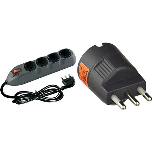 Bticino 3680Gbf Multipresa Poker 4 Prese Universali Con Interruttore Luminoso E Salvafulmine