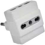 BTicino S3604D Kit Adattatore Tris, 3 Prese Bipasso