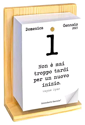 Calendario Geniale 2023. L'Originale con Supporto Legno di Abete Naturale Biologico