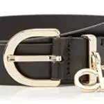 Calvin Klein Charm Re-Lock Cintura, CK Black, 75 Donna