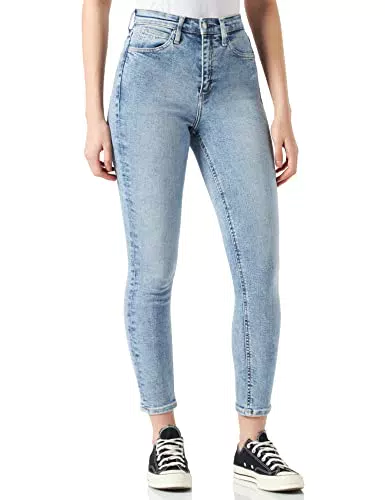Calvin Klein Jeans High Rise Skinny Ankle Jeans, Denim Light
