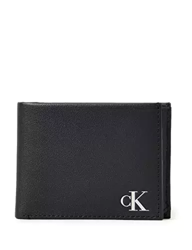 Calvin Klein Jeans Mono Argento Bifold W/Moneta 10cc