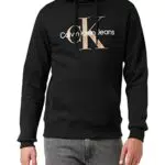 Calvin Klein Jeans Stagionale Monologo Regular Felpa con Cappuccio Maglie Pesanti