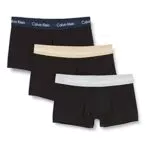Calvin Klein Low Rise Trunk 3pk Boxer, Nero Uomo