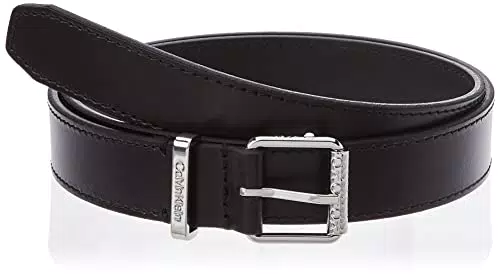 Calvin Klein Must Sqr Roller Fibbia Cintura Deve, CK Black