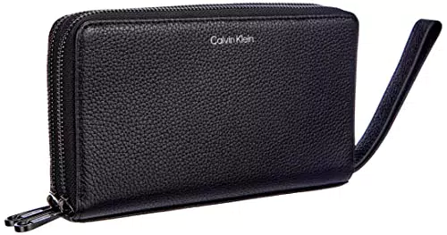 Calvin Klein Warmth XL Long Zip Around, Accessori da Viaggio-Portafogli Tri-Fold Uomochwarz