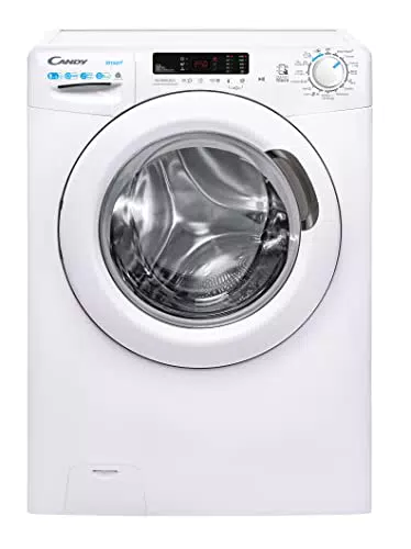 Candy Smart Lavasciuga Slim, 8/5 kg, 1400 giri, Connettività NFC, Carica Frontale, Libera Installazione, 60x53x85 cm, Bianco, Classe D