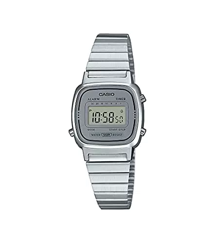 Casio Orologio Digitale Donna con Cinturino in Acciaio Inox LA670WEA-7EF
