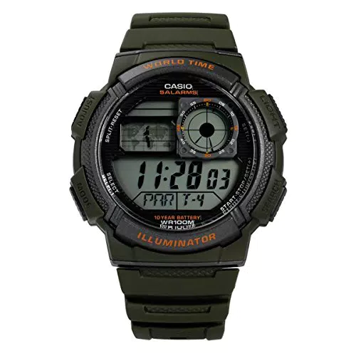Casio Orologio Digitale Quarzo Uomo con Cinturino in Resina AE-1000W-3AVEF