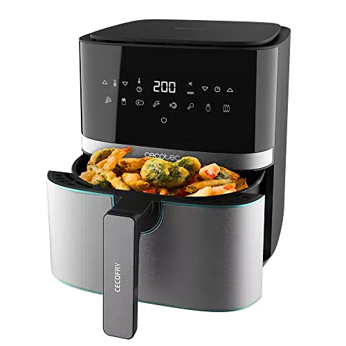 Cecotec Friggitrice ad Aria calda 5, 5 L Cecofry Full Inox Pro 5500. 1700 W