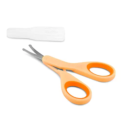 Chicco Forbicine Unghie per Neonati e Bambini, Forbicine in Acciaio Inox con Lame Ricurve e Punte Arrotondate
