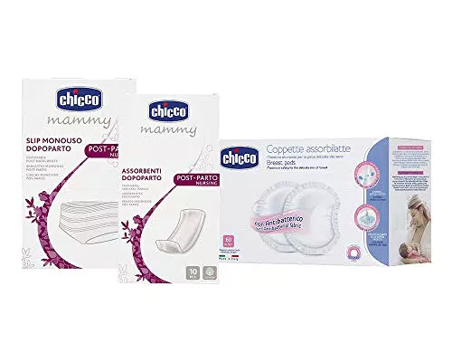 Chicco Kit Mamma Mini, Contiene Assorbenti Post Partolip Monouso