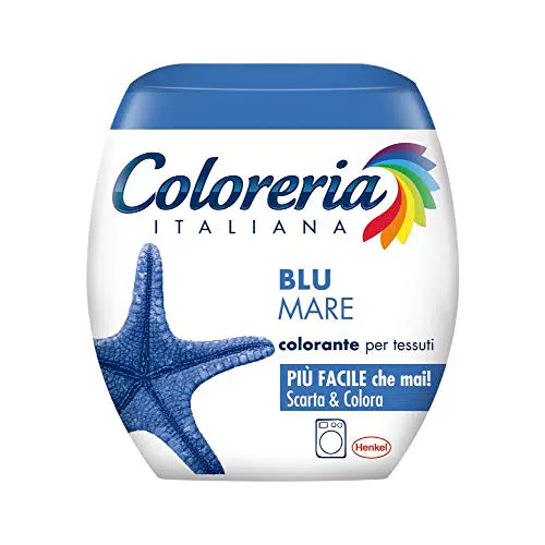 Coloreria Italiana Grey Colorante Tessuti e Vestiti in Lavatrice, blu mare