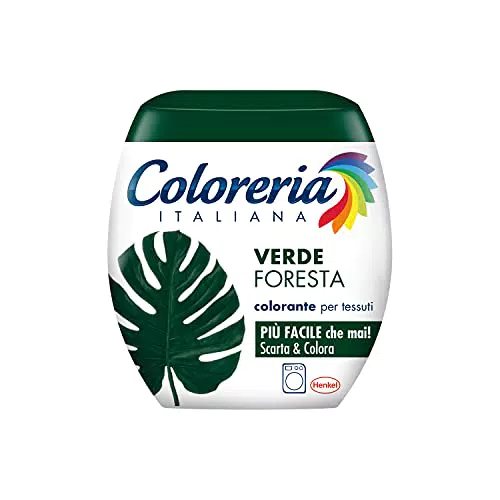 Coloreria Italiana Grey Colorante Tessuti e Vestiti in Lavatrice, verde foresta
