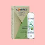 CONTROL Me&V Aloe Mix Cofanetto composto di preservativi extra lubrificati all'Aloe Vera e gel lubrificante a base d'acqua