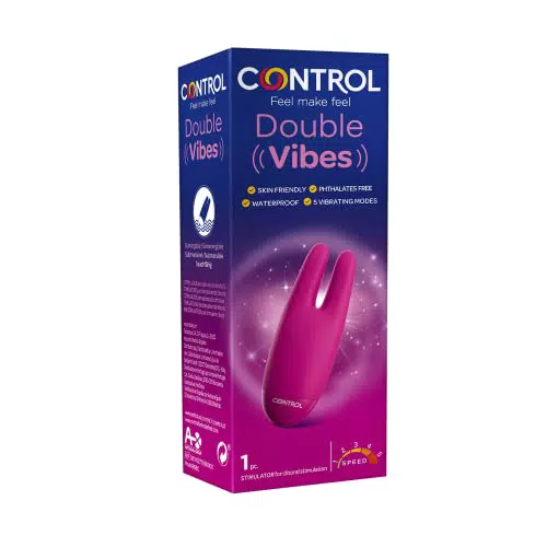 Control Stimolatore per Clitoride con Doppia Punta Vibrante