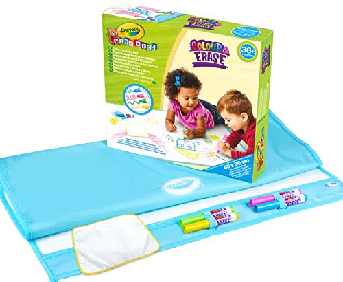 Crayola Mini Kids - Tappetone Colora e Ricoloraaxi Superficie Riutilizzabile per Disegnare e Colorare