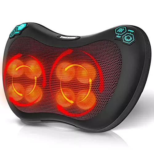 Cuscini per Massaggi Elettrici Cuscino Massaggiante Shiatsu per 3 Velocita con Cambio di Direzione e 8 Nodi di Massaggio per Collo dei Rilassarsi Muscolare Adatto a Casa Ufficio Come Regalo