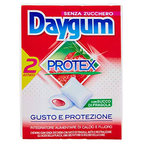 Daygum Protex Fragola Gomme da Masticare Senza Zucchero