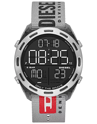 Diesel Crusher Orologio Digitale da Uomo, Cassa da 46 mm