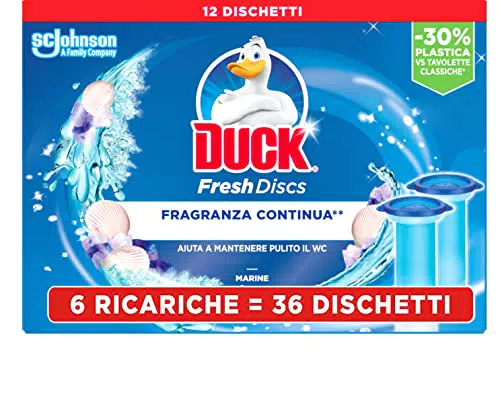 Duck Fresh Discs, Detergente Bagno, 36 Dischi Gel Igienizzanti WC
