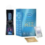 Durex Mix Preservativi Sottili e Senza Lattice, 12 Profilattici Durex Invisible e 12 Profilattici Durex Real Feel