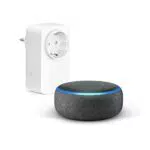 Echo Dot, Tessuto antracite + Amazon Smart Plug, compatibile con Alexa - Kit di base per Casa Intelligente