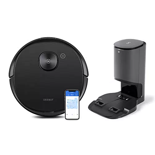 ECOVACS robot aspirapolvere e lavapavimenti con funzione di lavaggio attiva e navigazione intelligente + stazione di aspirazione automatica